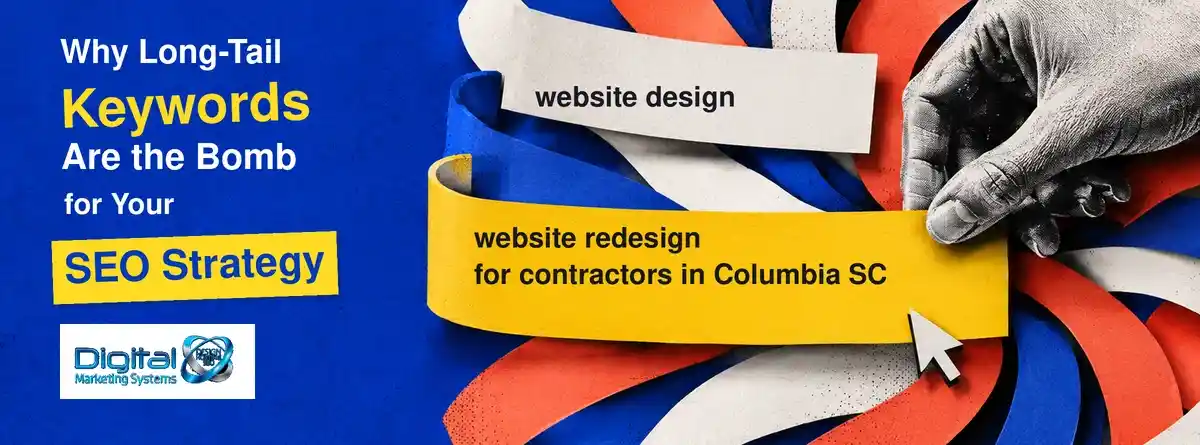 Hand selecting “website design for your specific business” from broader search phrases.