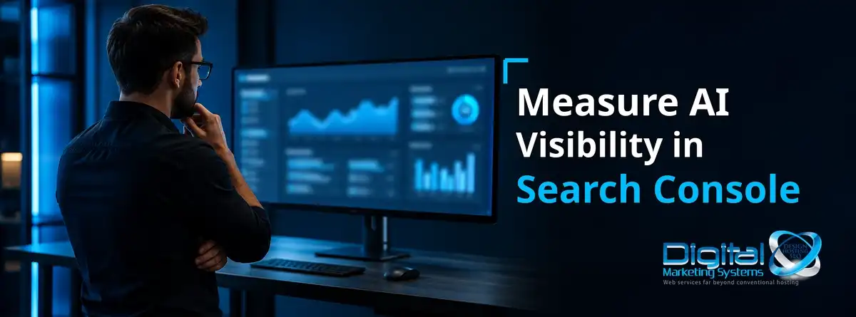 SEO specialist reviewing Google Search Console data for generative AI search visibility