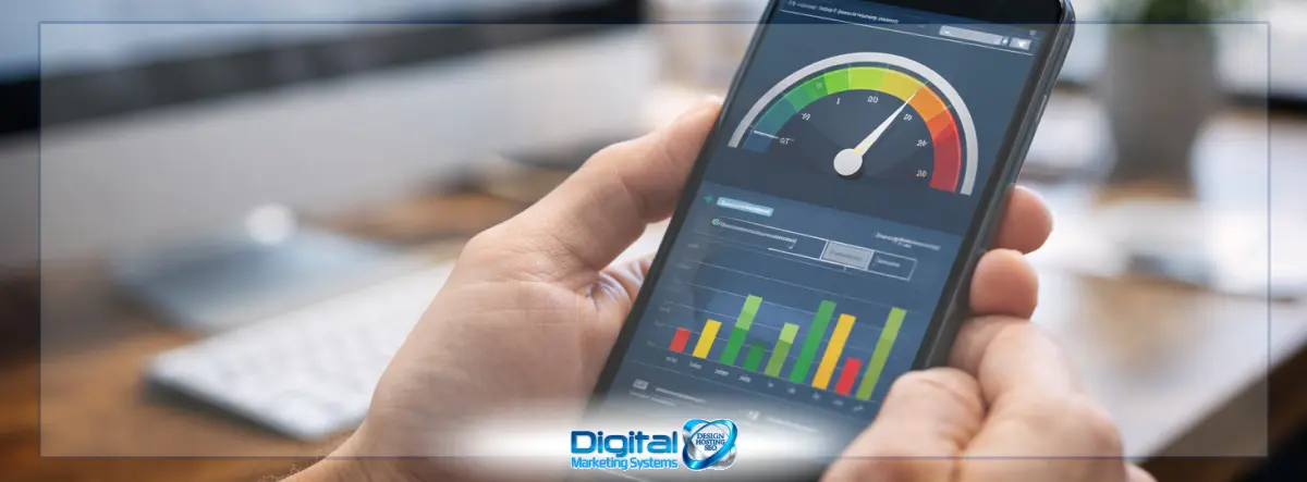 South Carolina small business owner checking local search visibility and website speed on a phone