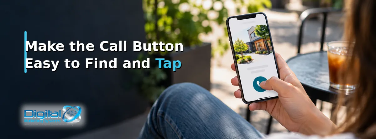 A customer taps a prominent phone button on a mobile website