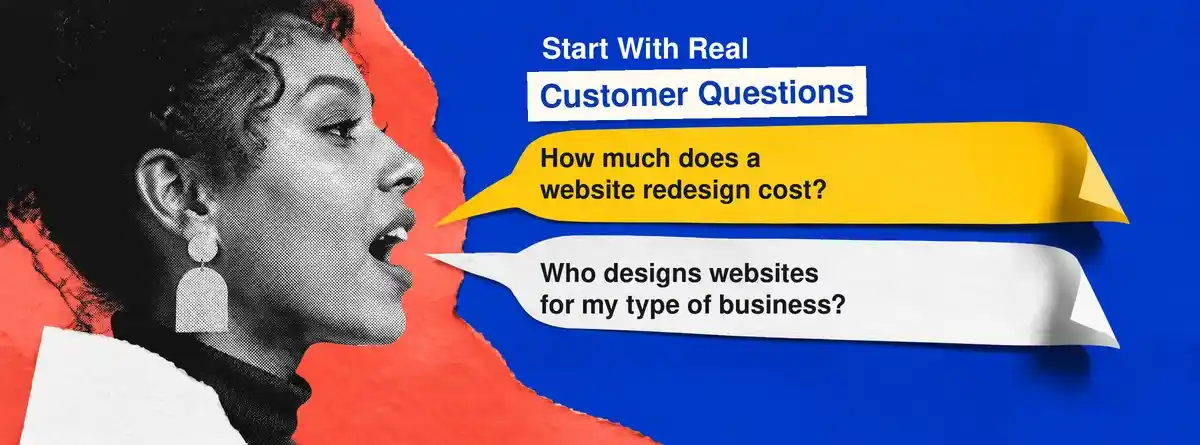 A customer asks about website redesign cost and website design for their type of business.