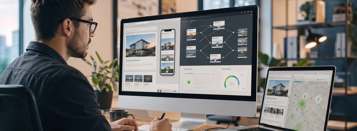 Web designer upgrading site structure mobile usability and local SEO signals for a South Carolina business