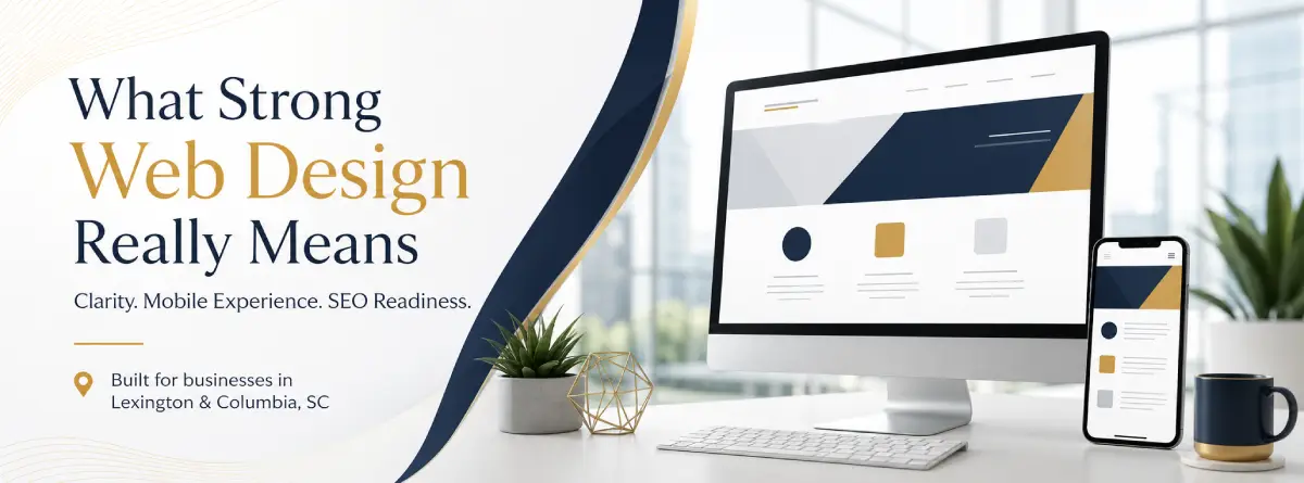 Web designer planning a small business website layout for Lexington and Columbia SC customers